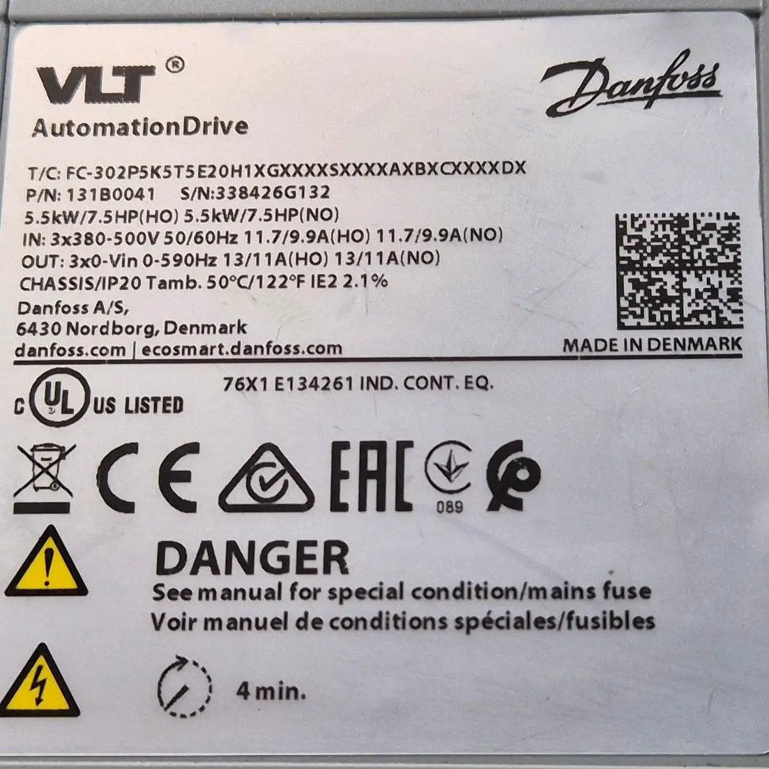 Danfoss VLT Automation Drive - 131B0041 Frequency Converter-Frequency Converter-Used Industrial Parts