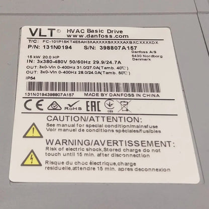 Danfoss VLT HVAC Basic Drive - 131N0194 Frequency Converter-Frequency Converter-Used Industrial Parts