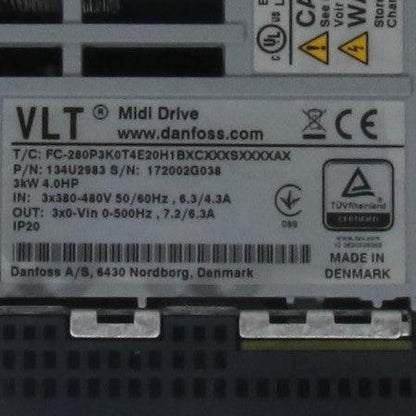 Danfoss VLT Midi Drive FC 280 Frequency Converter - 134U2983-Frequency Converter-Used Industrial Parts