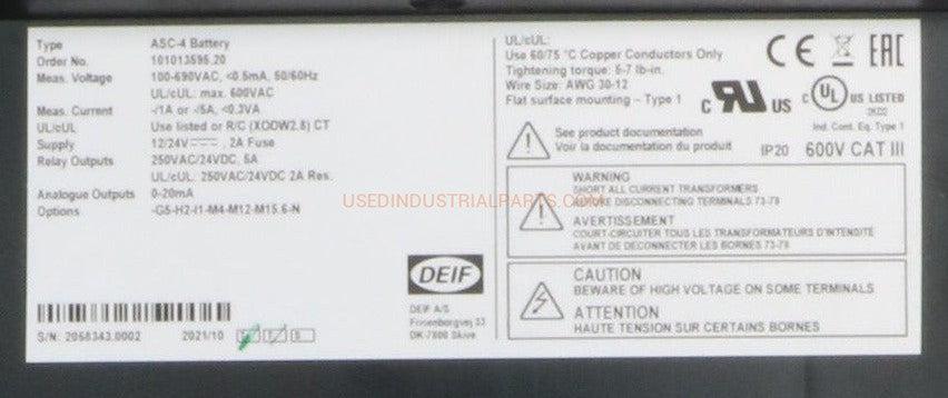 Deif ASC-4 Battery Automatic Sustainable Controller-Automatic Sustainable Controller-AE-02-02-Used Industrial Parts