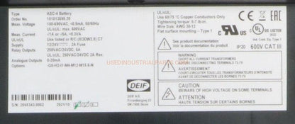 Deif ASC-4 Battery Automatic Sustainable Controller-Automatic Sustainable Controller-AE-02-02-Used Industrial Parts