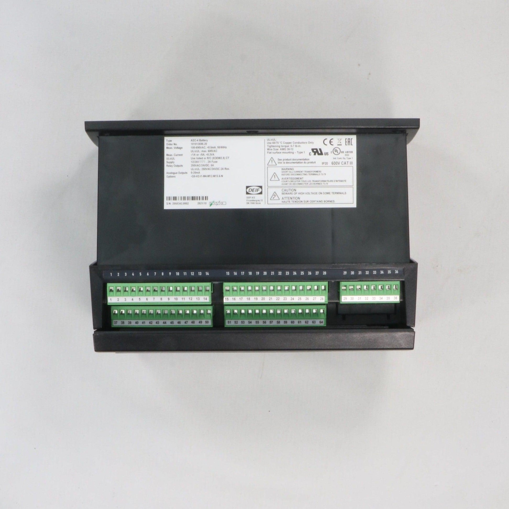 Deif ASC-4 Battery Automatic Sustainable Controller-Automatic Sustainable Controller-Used Industrial Parts