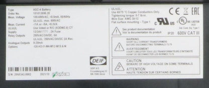 Deif ASC-4 Battery Automatic Sustainable Controller-Automatic Sustainable Controller-Used Industrial Parts