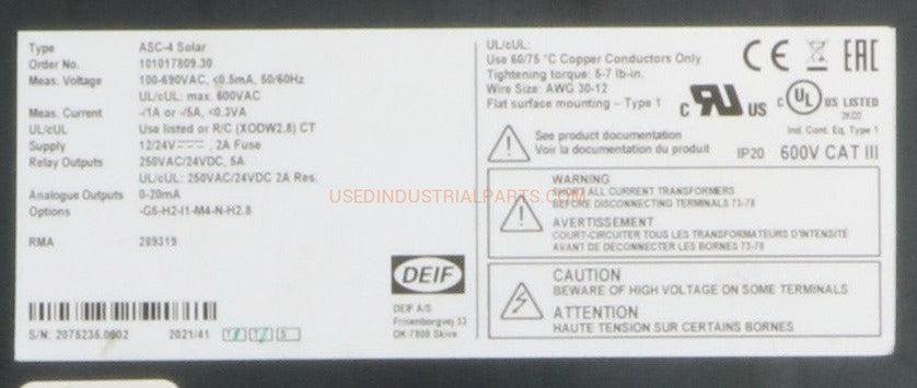 Deif ASC-4 Solar Automatic Sustainable Controller-Automatic Sustainable Controller-AE-02-02-Used Industrial Parts