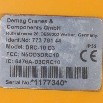 Demag DRC-10 D3 Handheld Radio Remote Control-Radio Remote Control-Used Industrial Parts