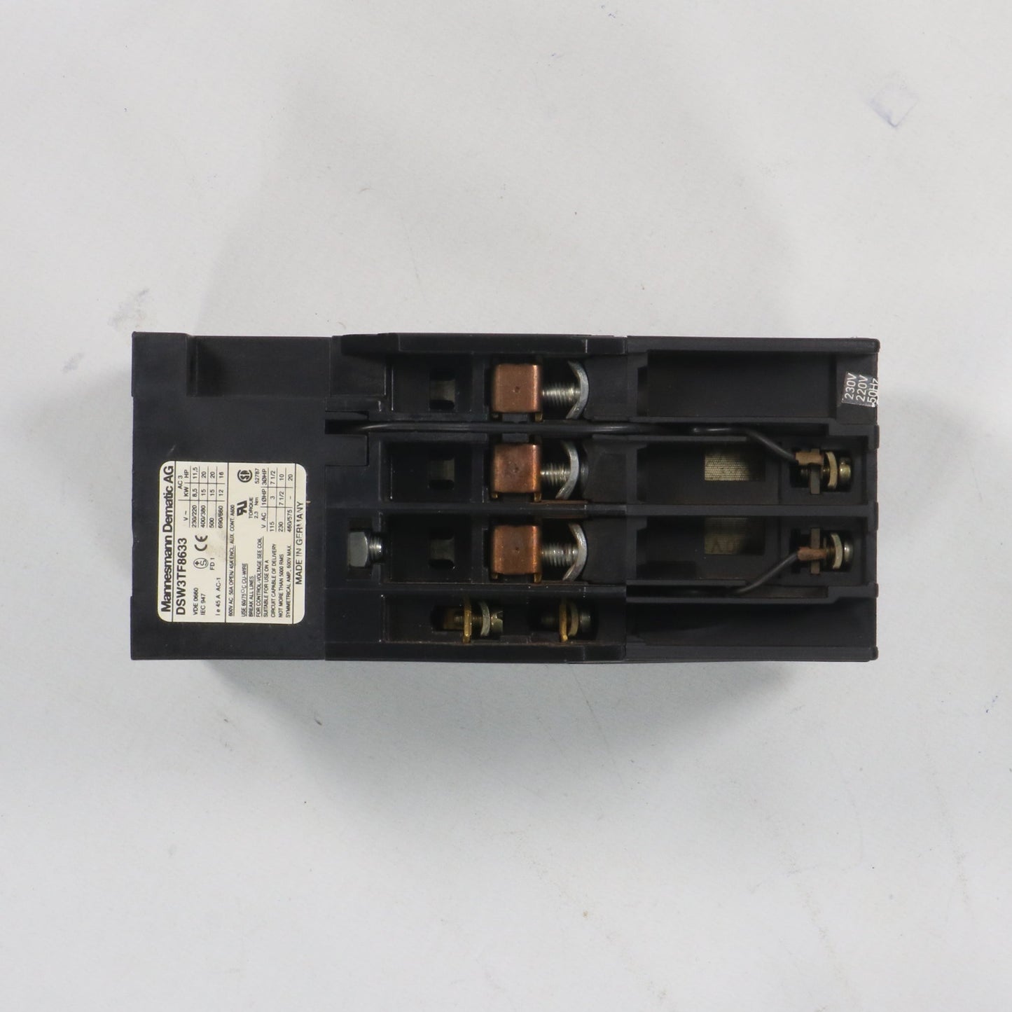 Demag DSW 3TF8633 Reversing Contactor - 220/230V 50Hz-Reversing Contactor-Used Industrial Parts