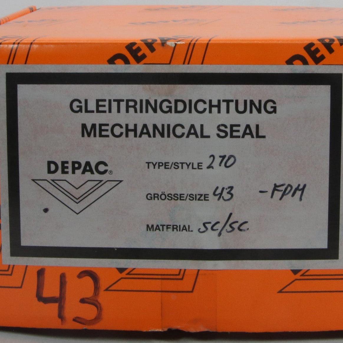 Depac 270-43 Mechanical Seal-Mechanical Seal-Used Industrial Parts