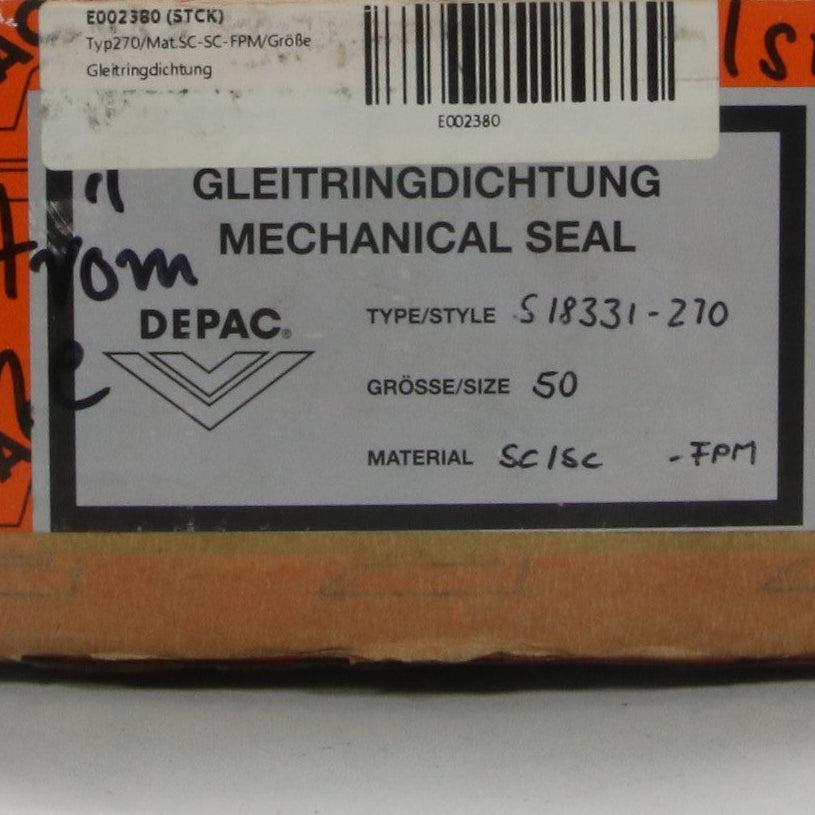 Depac 270S-50 Mechanical Seal-Mechanical Seal-Used Industrial Parts