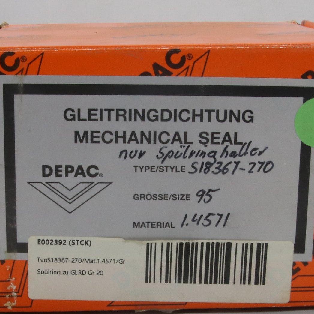 Depac S18367-191-2700-001-0950 Mechanical Seal/Spool Ring Holder-Mechanical Seal/Spool Ring Holder-Used Industrial Parts