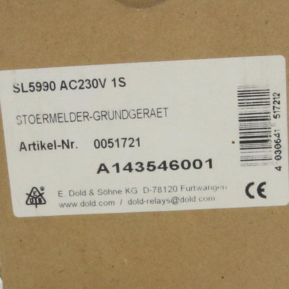 Dold SL 5990 Fault Annunciator System-Fault Annunciator System-Used Industrial Parts