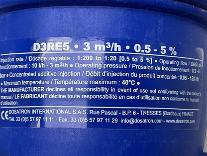 Dosatron D3RE5 Dosing Pump-Dosing Pump-Used Industrial Parts