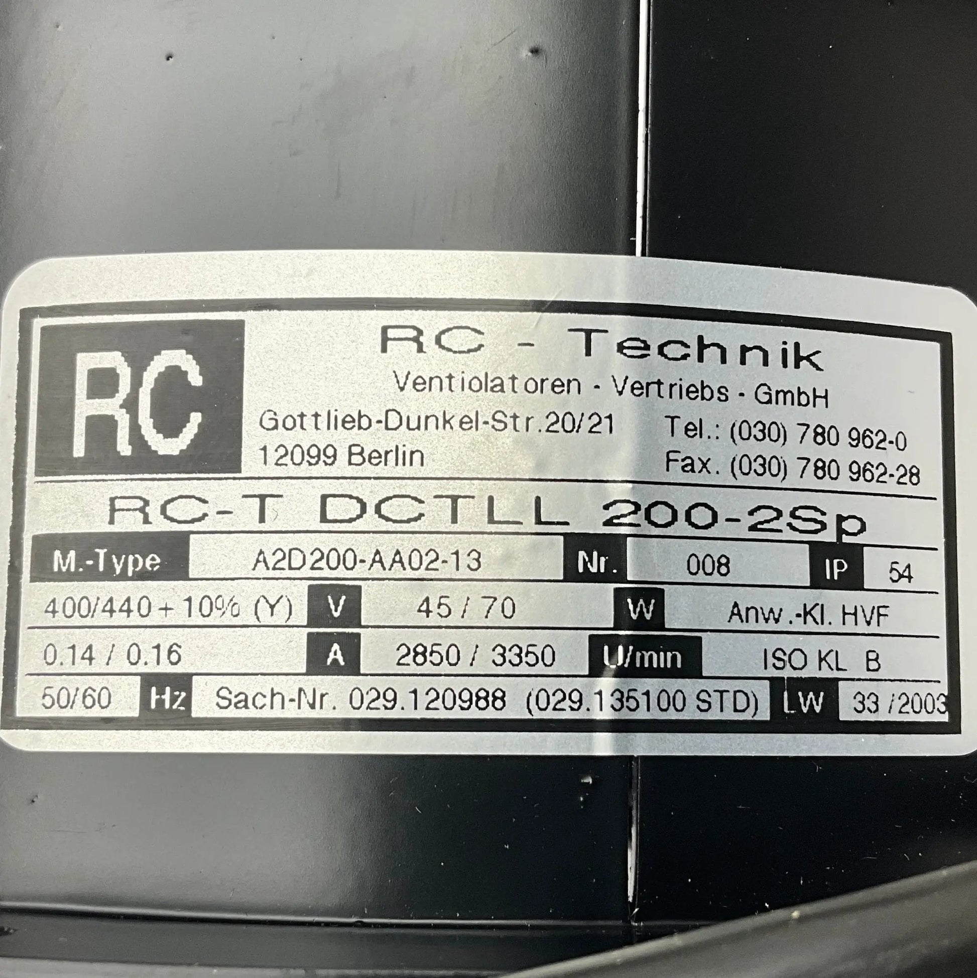 EBM-Papst / RC-Technik AC Axial Fan-AC Axial Fan-Used Industrial Parts