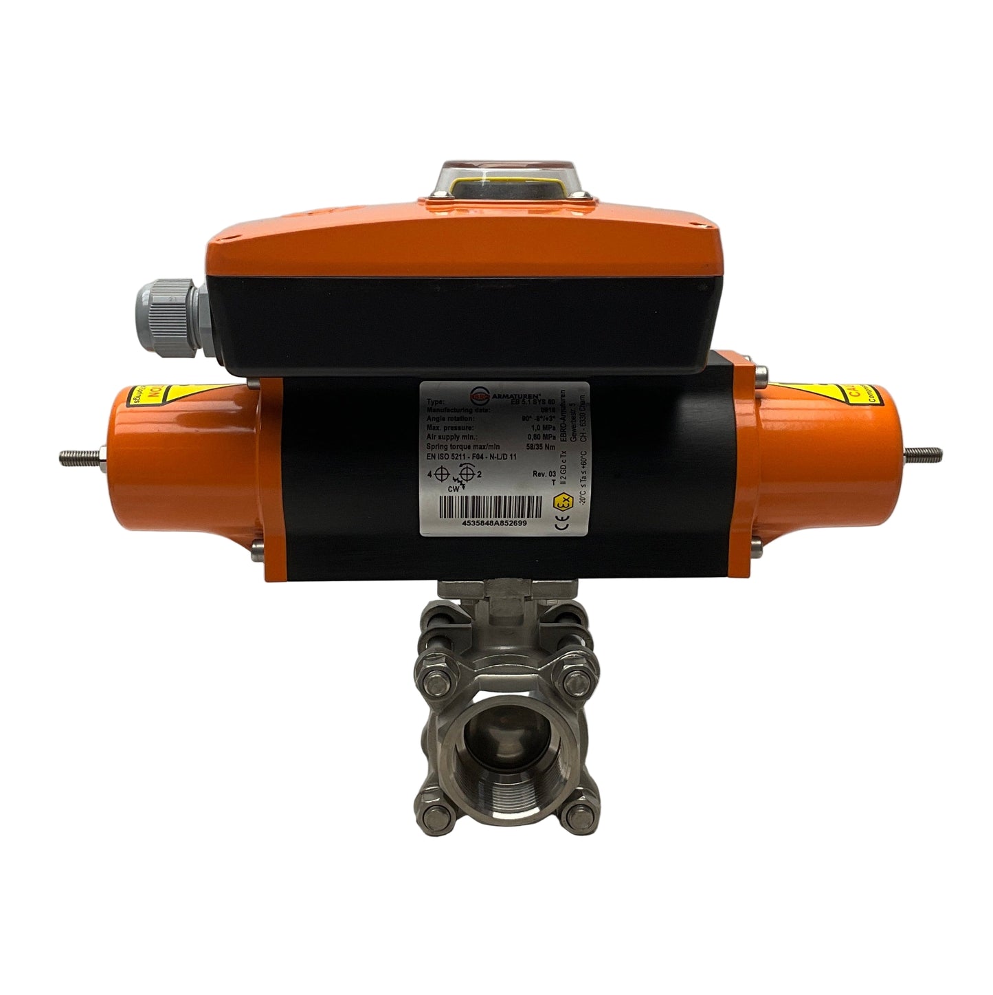 EBRO Armaturen EB 5.1 SYS 60 Pneumatic Actuator with Switch Box-Pneumatic Actuator with Switch Box-Used Industrial Parts