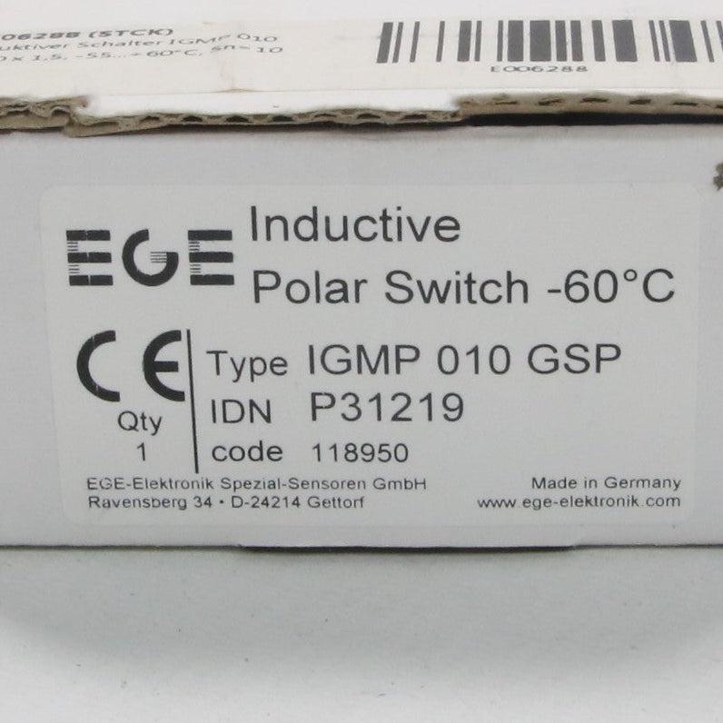 EGE-Elektronik Spezial-Sensoren IGMP 010 GSP Inductive Polar Switch-Inductive Polar Switch-Used Industrial Parts