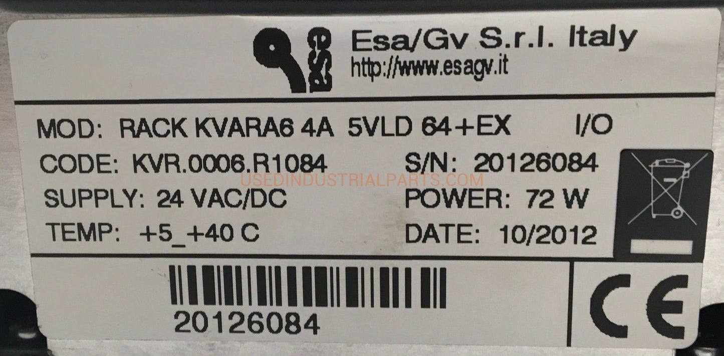 ESA Rack KVARA6 4A 5VLD 64+EX Controller-Controller-AA-07-01-Used Industrial Parts