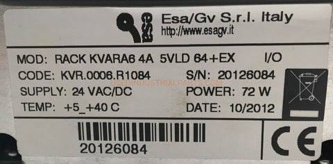 Image of ESA Rack KVARA6 4A 5VLD 64+EX Controller-Controller-AA-07-01-Used Industrial Parts