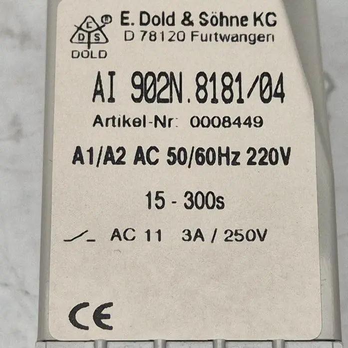 E. Dold & Sohne AI 902N.8181/04 Timer Relay-Timer Relay-Used Industrial Parts