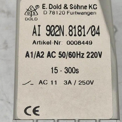 E. Dold & Sohne AI 902N.8181/04 Timer Relay-Timer Relay-Used Industrial Parts