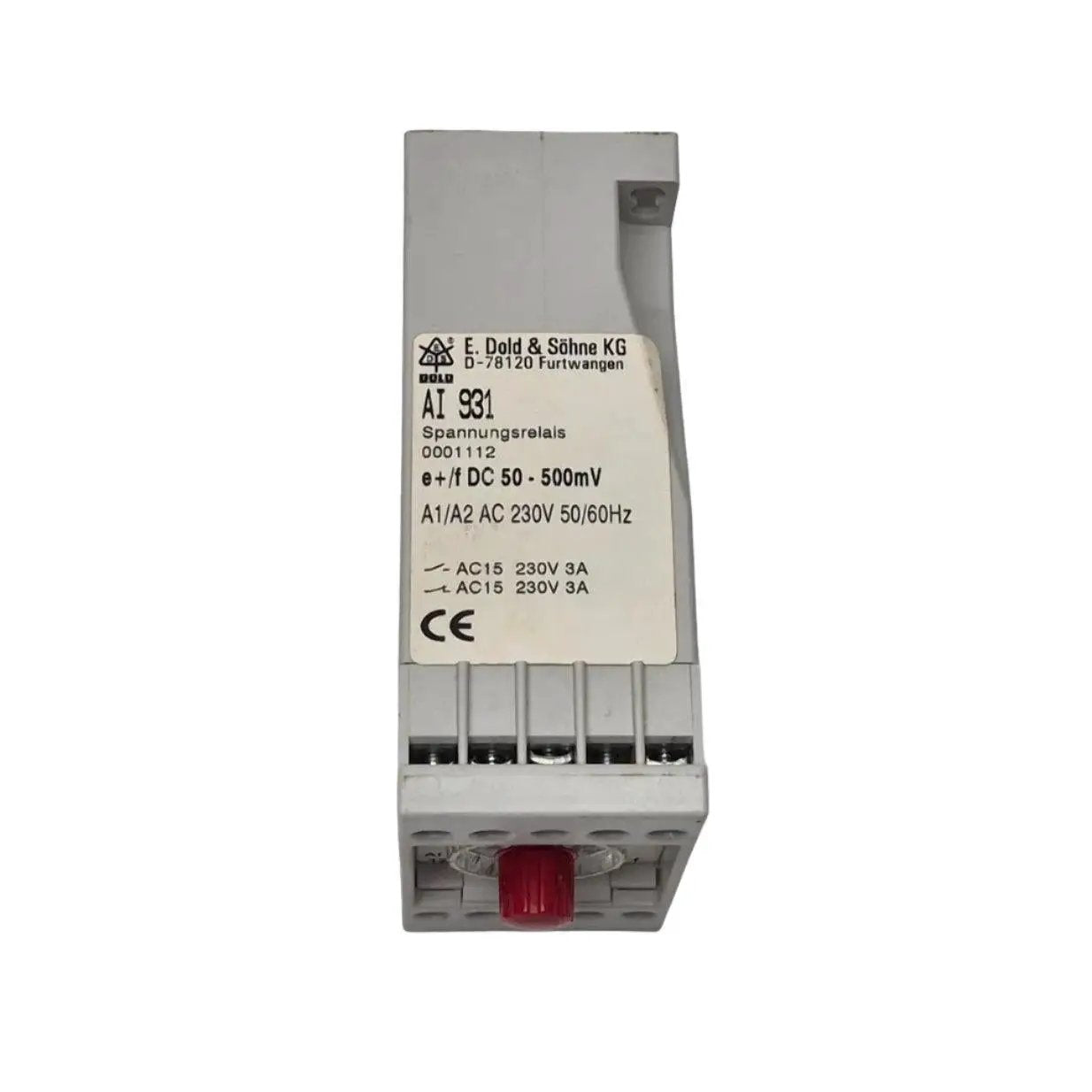 E. Dold & Sohne AI 931 Voltage Relay - 0001112-Voltage Relay-Used Industrial Parts