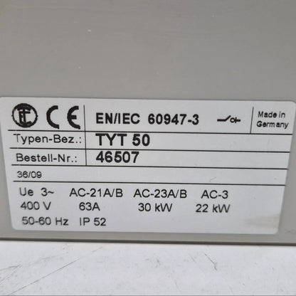 Elektra Tailfingen TYT 50 Star Delta Switch-Star Delta Switch-Used Industrial Parts