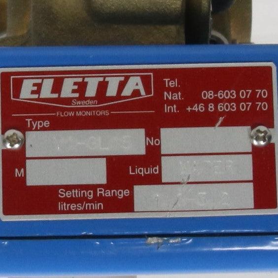 Eletta V1-GL15 Liquid Flow Monitor with Gauge-Liquid Flow Monitor-Used Industrial Parts