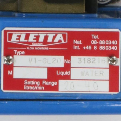 Eletta V1-GL20 Liquid Flow Monitor-Liquid Flow Monitor-Used Industrial Parts