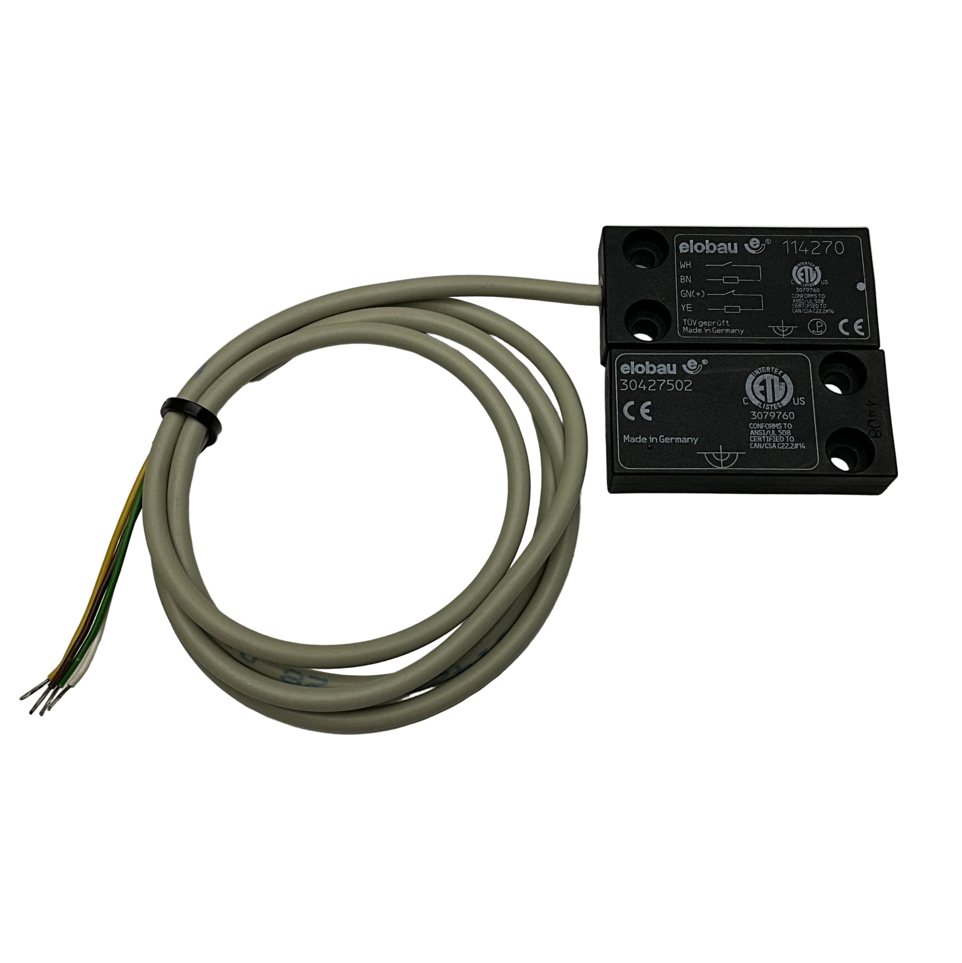 Elobau 114270 Safety Sensor & 30427502 Magnetic Coded Actuator-Safety Sensor & Magnetic Coded Actuator-Used Industrial Parts