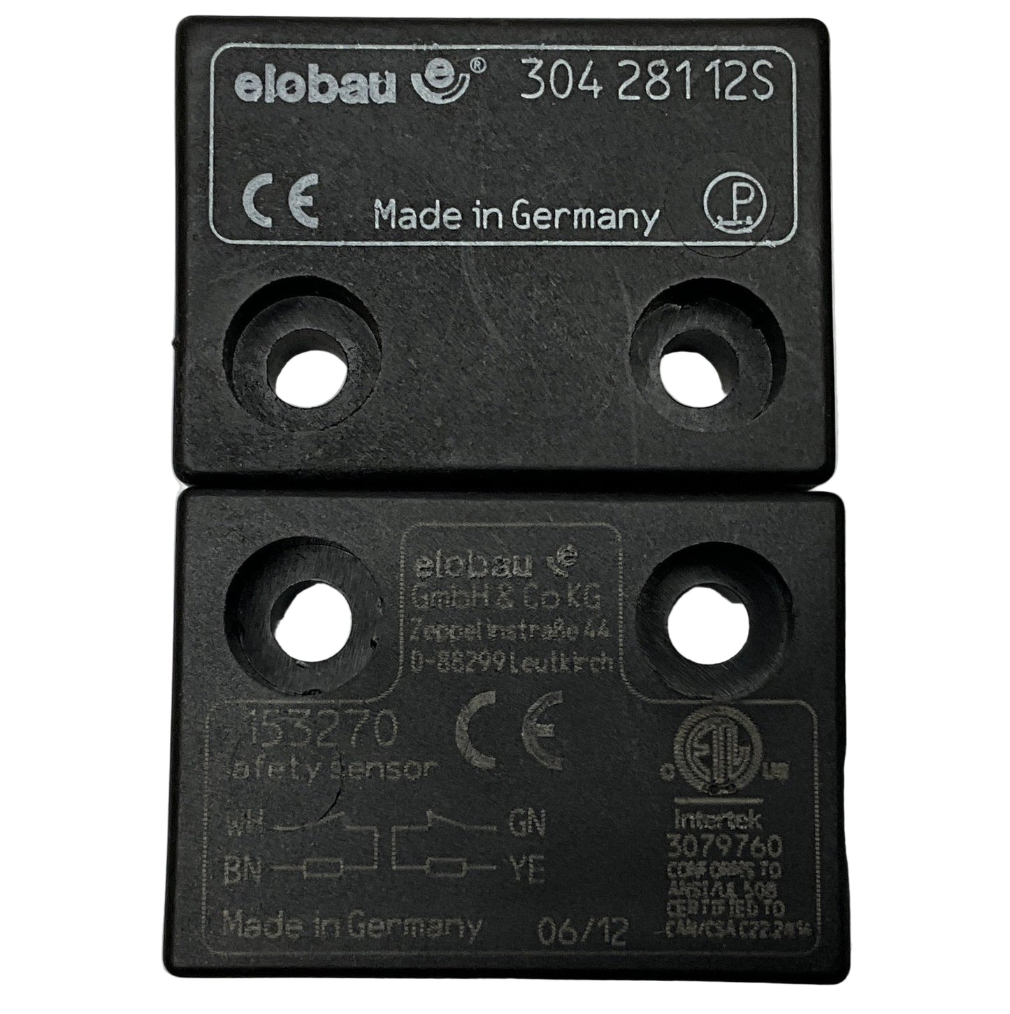 Elobau 153270 Safety Sensor & 30428112S Magnetic Coded Actuator-Safety Sensor & Magnetic Coded Actuator-Used Industrial Parts