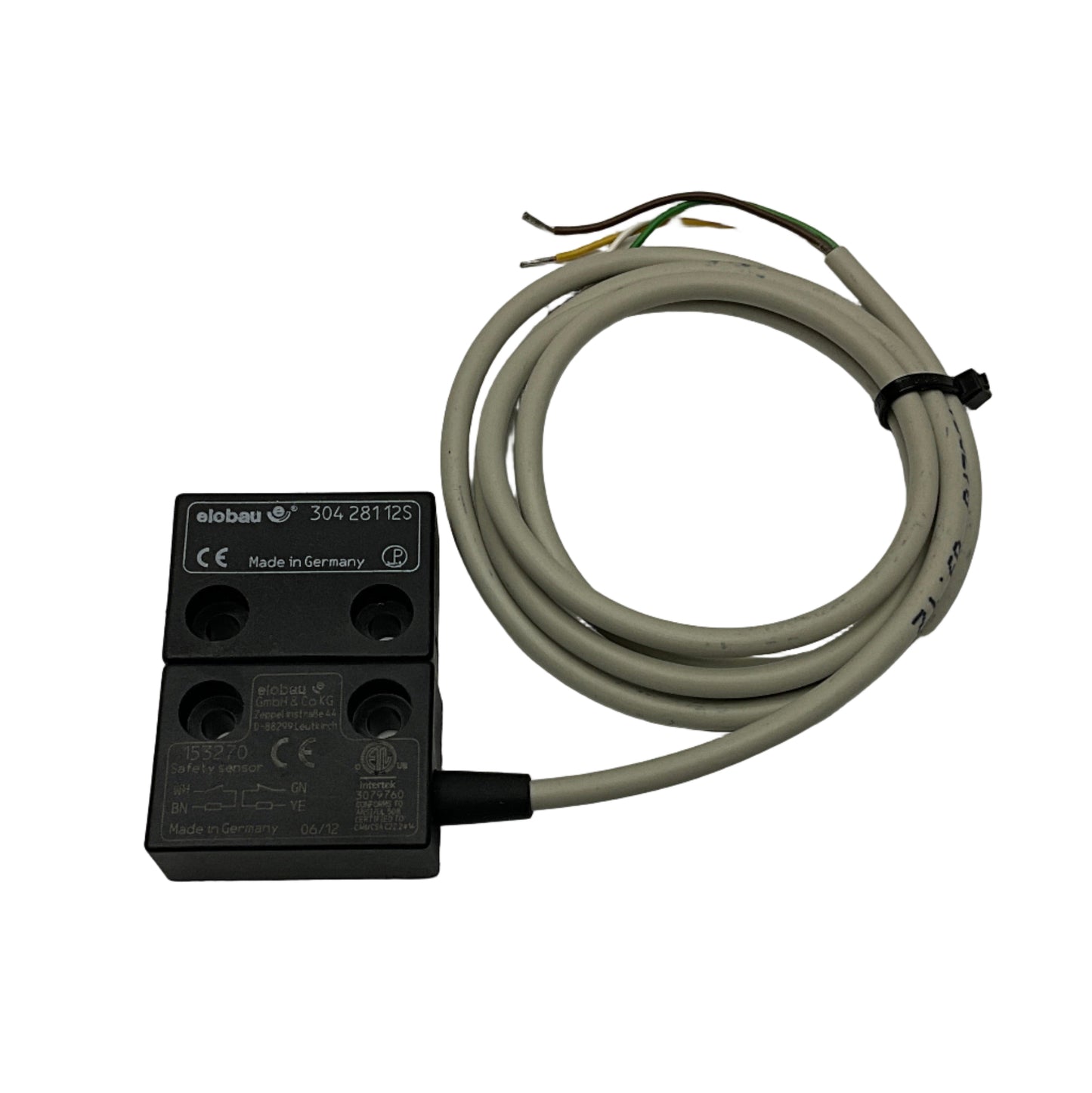 Elobau 153270 Safety Sensor & 30428112S Magnetic Coded Actuator-Safety Sensor & Magnetic Coded Actuator-Used Industrial Parts