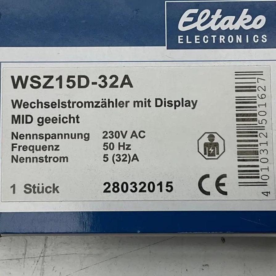 Eltako WSZ15D-32A Single Phase Electricity Meter with Display-Single Phase Electricity Meter with Display-Used Industrial Parts
