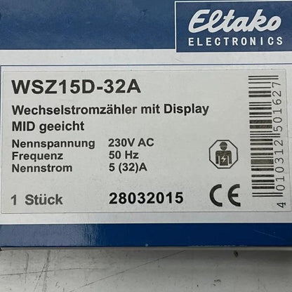 Eltako WSZ15D-32A Single Phase Electricity Meter with Display-Single Phase Electricity Meter with Display-Used Industrial Parts