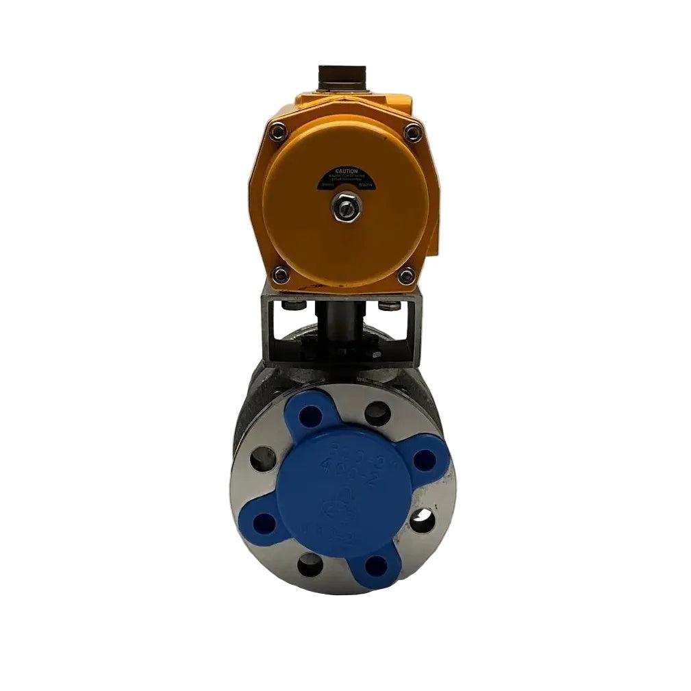 Emerson ES0200 Pneumatic Actuator with Kitz Corporation UTBZM-FS(C) Ball Valve Assembly-Pneumatically Actuated Ball Valve Assembly-Used Industrial Parts