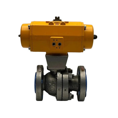 Emerson ES0200 Pneumatic Actuator with Kitz Corporation UTBZM-FS(C) Ball Valve Assembly-Pneumatically Actuated Ball Valve Assembly-Used Industrial Parts