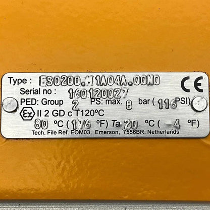 Emerson ES0200 Pneumatic Actuator with Kitz Corporation UTBZM-FS(C) Ball Valve Assembly-Pneumatically Actuated Ball Valve Assembly-Used Industrial Parts
