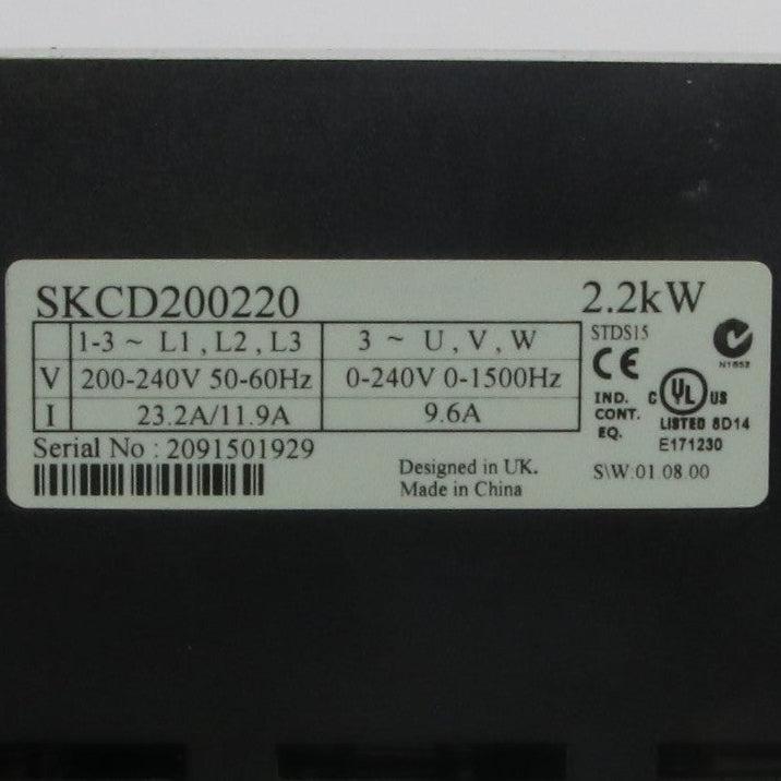 Emerson Industrial Automation Commander SKCD200220 AC Inverter Drive-AC Inverter Drive-Used Industrial Parts
