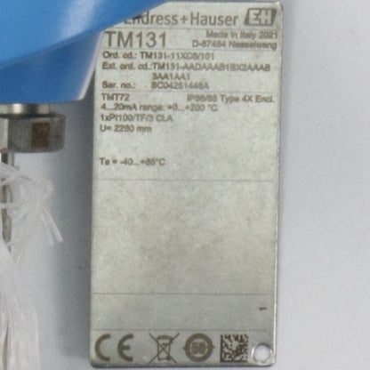 Endress + Hauser TM131 11XC6 101 Industrial Modular Thermometer-Industrial Modular Thermometer-Used Industrial Parts