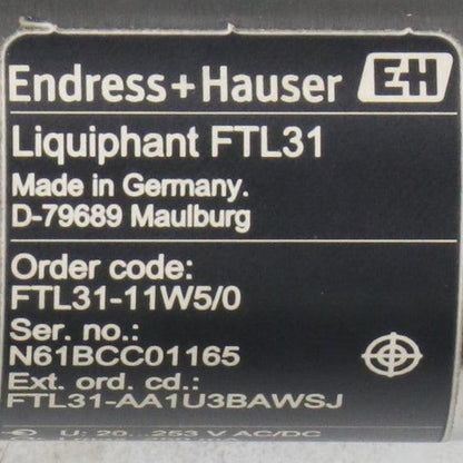 Endress+Hauser Liquiphant FTL31-11W5/0 Vibronic Point Level Switch-Vibronic Point Level Switch-Used Industrial Parts