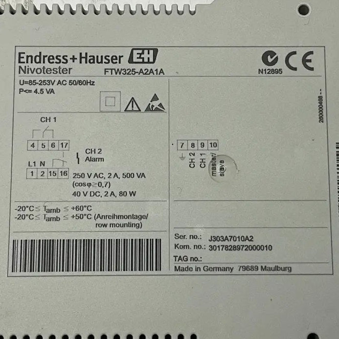 Endress+Hauser Nivotester FTW325-A2A1A Conductive Level Switch-Conductive Level Switch-Used Industrial Parts