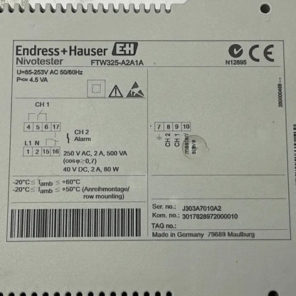 Endress+Hauser Nivotester FTW325-A2A1A Conductive Level Switch-Conductive Level Switch-Used Industrial Parts