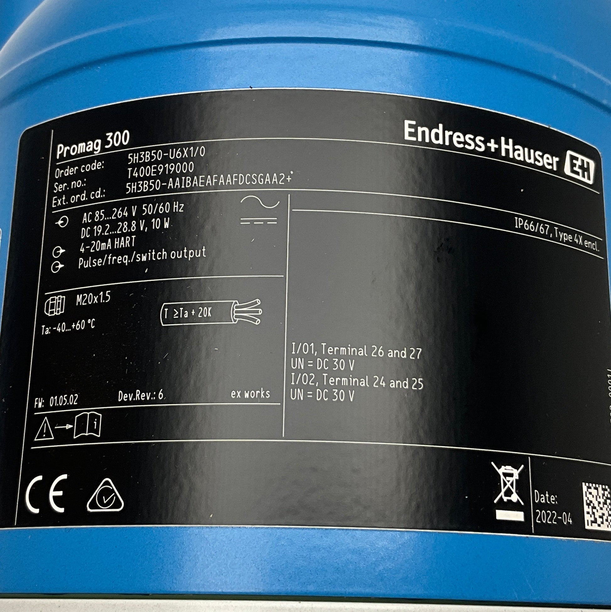 Endress+Hauser Promag H 300 Electromagnetic Flowmeter-Electromagnetic Flow Meter-Used Industrial Parts