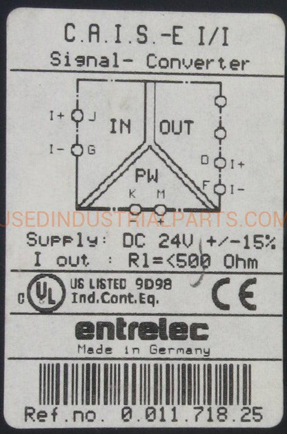 Entrelec C.A.I.S.-EI/I Signal Converter-Signal Converter-AD-06-03-Used Industrial Parts