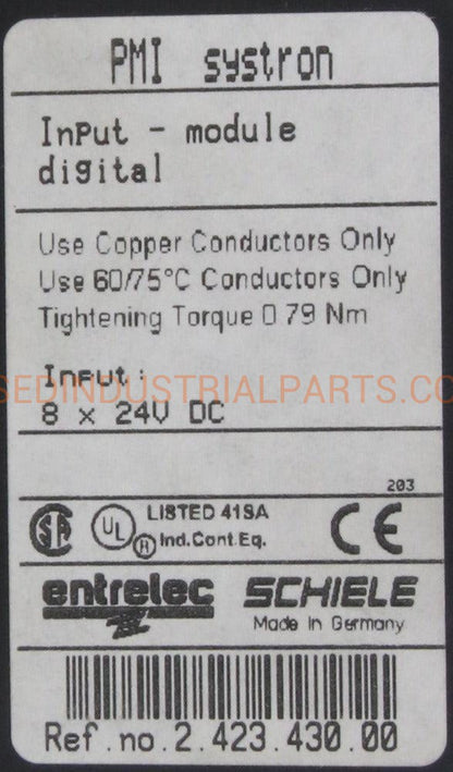 Entrelec Schiele Systron Digital Input Module PMI-Digital Input Module-AD-05-06-Used Industrial Parts