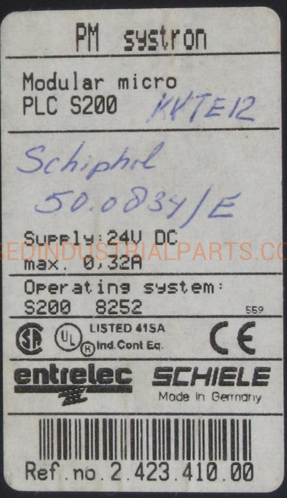 Entrelec Schiele Systron PLC S200 PM-PLC-AD-05-06-Used Industrial Parts