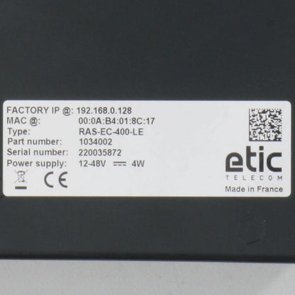 Etic RAS EC 400 LE Machine Access Box-Machine Access Box-Used Industrial Parts