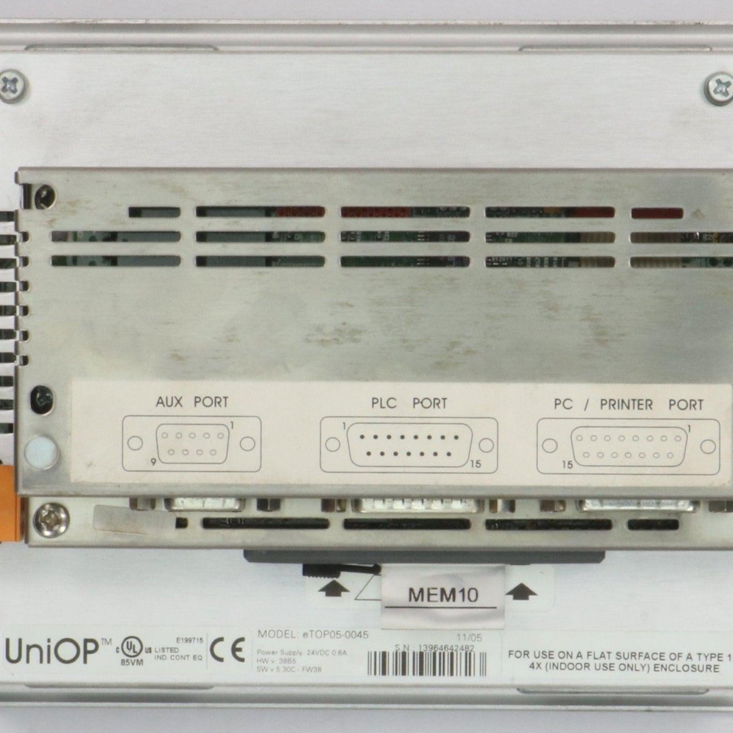 Exor UniOP eTOP05-0045 Operator Panel-Operator Panel-Used Industrial Parts