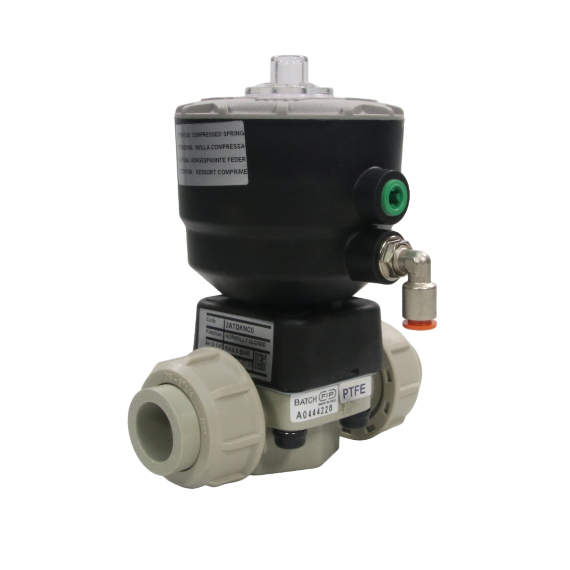 FIP DKUIM/CP NC D25 PTFE Pneumatically Actuated Diaphragm Valve-Pneumatically Actuated Diaphragm Valve-BE-05-01-01-6152428280220-Used Industrial Parts