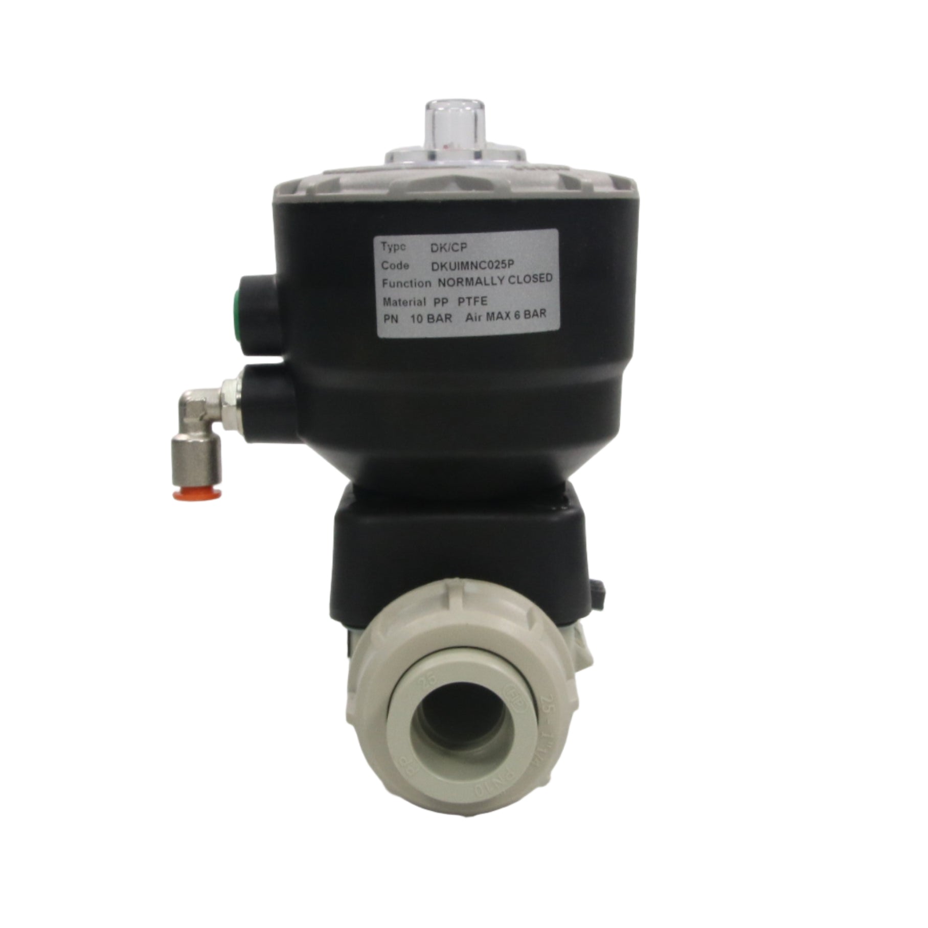 FIP DKUIM/CP NC D25 PTFE Pneumatically Actuated Diaphragm Valve-Pneumatically Actuated Diaphragm Valve-Used Industrial Parts