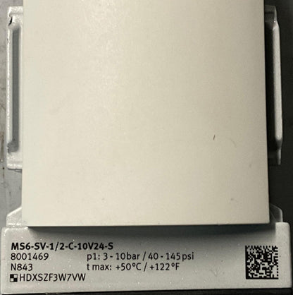 Festo MS6-SV-1/2-C-10V24-5 Soft Start/Quick Exhaust Valve 8001469-Soft Start/Quick Exhaust Valve-Used Industrial Parts