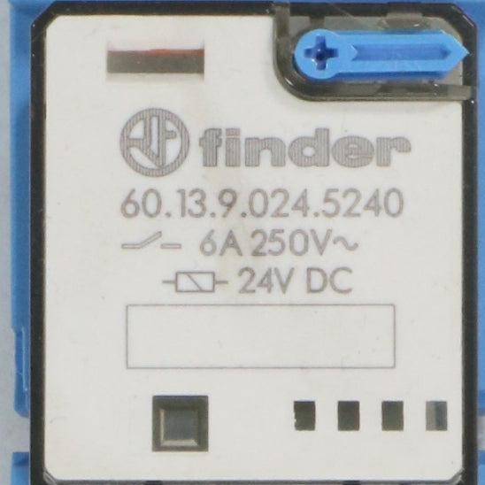 Finder 60.13.9.024.5240 Relay & 90.03 Socket-General Purpose Relay with Socket-Used Industrial Parts