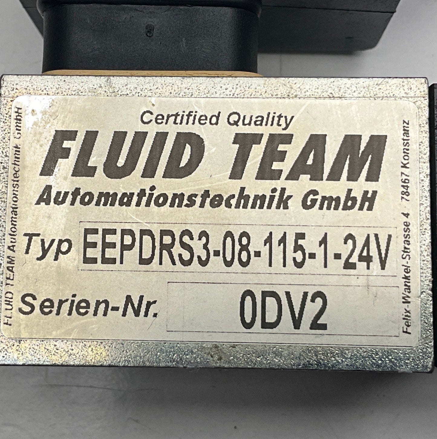 Fluid Team EEPDRS3-08-115-1-24V Proportional Pressure Regulator Valve-Proportional Pressure Regulator Valve-Used Industrial Parts